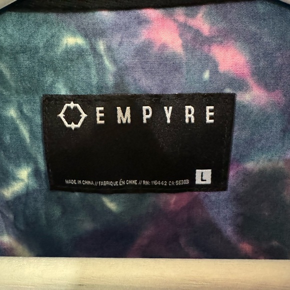EMPYRE, Vibrant colorful Tie-Dye button down shirts, w Pocket, cotton, Large - Picture 5 of 6